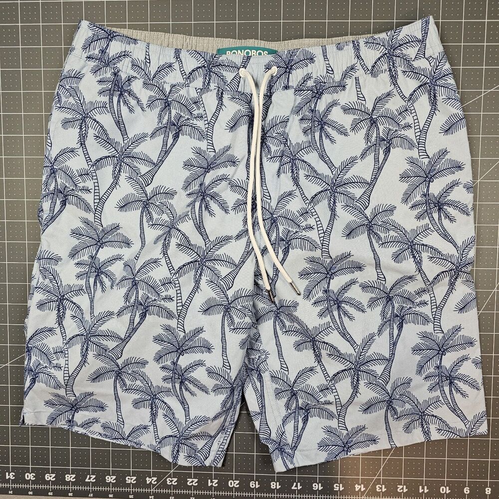 Bonobos Swim Trunks Shorts 32x9 Floral Blue Outdoors Beach Preppy Board Bermuda